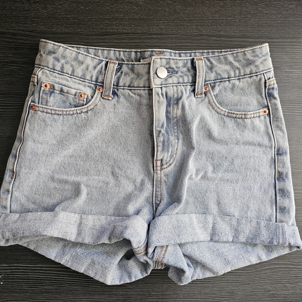 Trendy Light Blue Denim Jean Shorts